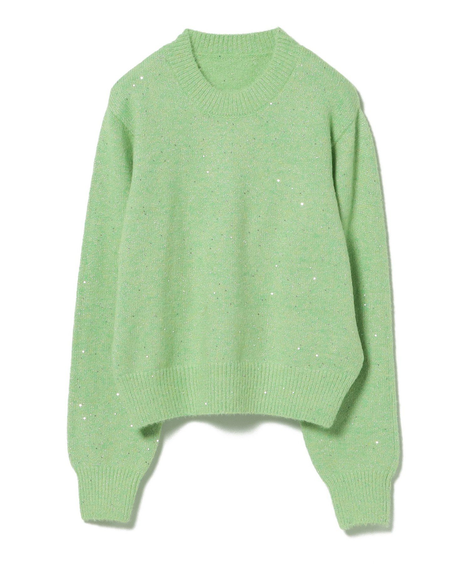 【SALE／30%OFF】BEAMS HEART WOMEN スパンコール フェザー プルオーバー ビームス ハート トップス ニット ホワイト グリーン ベージュ【送料無料】