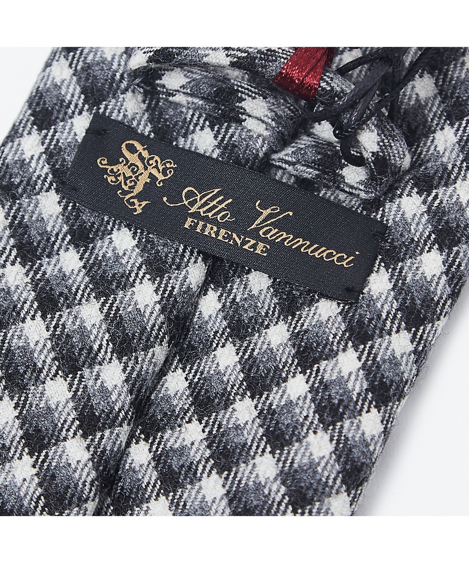 DESIGNWORKS Atto Vannucci / アット ヴァンヌッチ チェック柄ネクタイ デザインワークス スーツ・フォーマル ネクタイ・蝶ネクタイ ブラック【送料無料】
