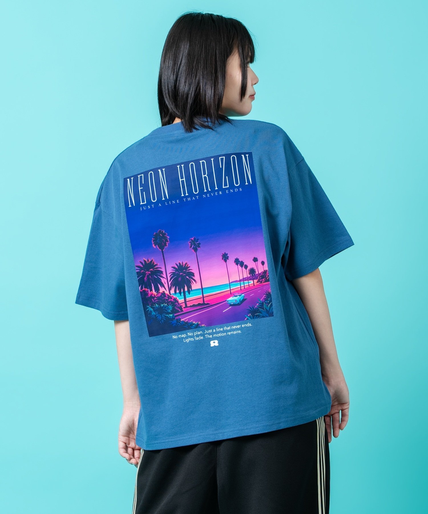 SIDEWAY STANCE SIDEWAY STANCE サイドウェイスタンス ネオン 半袖Tシャツ インプローブス トップス カットソー・Tシャツ ネイビー ホワイト ブラック