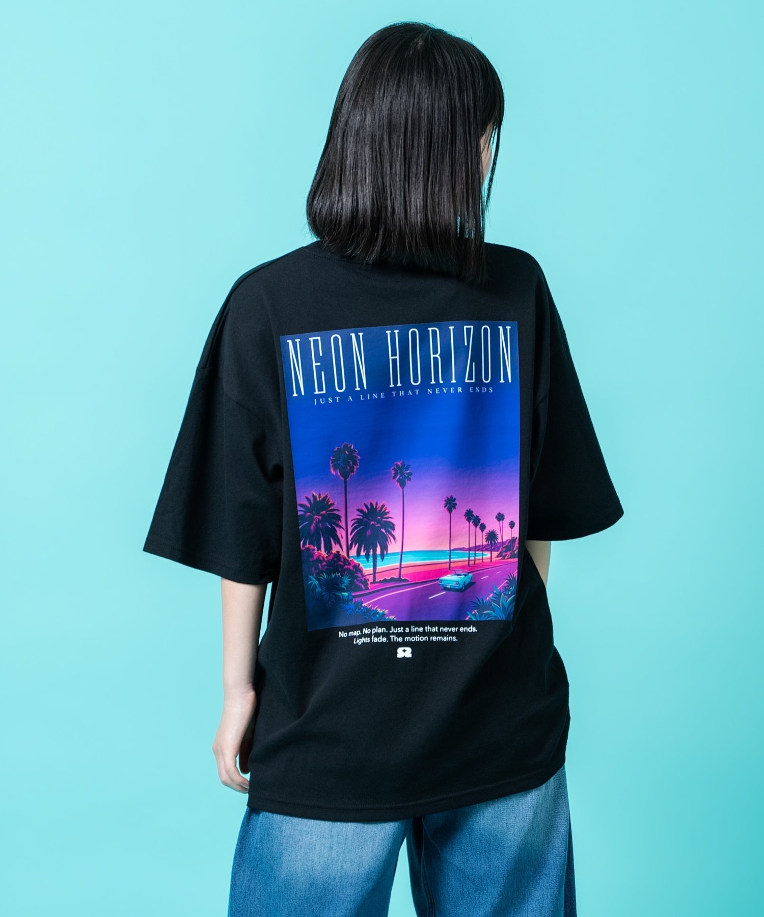 SIDEWAY STANCE SIDEWAY STANCE サイドウェイスタンス ネオン 半袖Tシャツ インプローブス トップス カットソー・Tシャツ ネイビー ホワイト ブラック