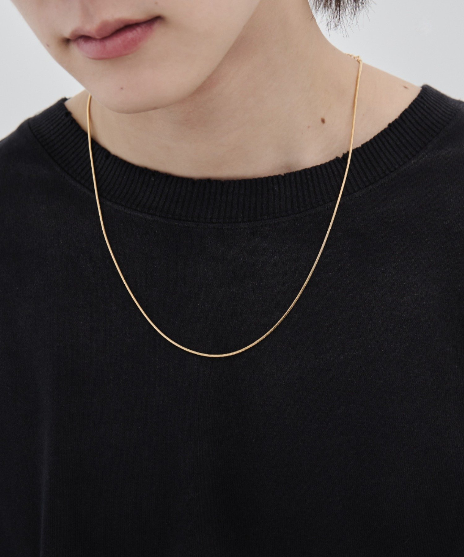 WYZ simple snake necklace / シンプルスネークネックレス1mm シーテ アクセサリー・腕時計 ネックレス シルバー ゴールド ブラック