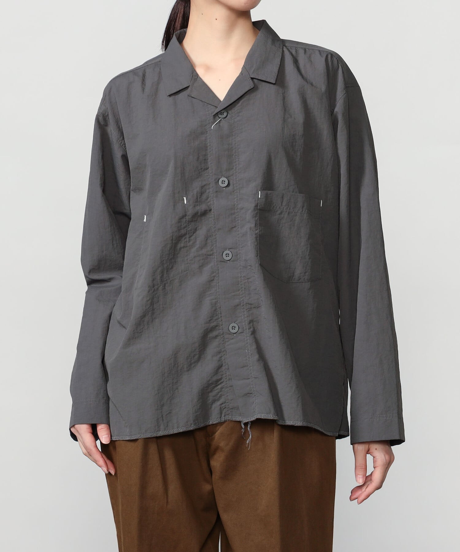 Bshop MORIKAGE SHIRT KYOTO ｜＜別注＞オープンカラーシャツ WOMEN ビショップ トップス シャツ・ブラウス グリーン イエロー ホワイト