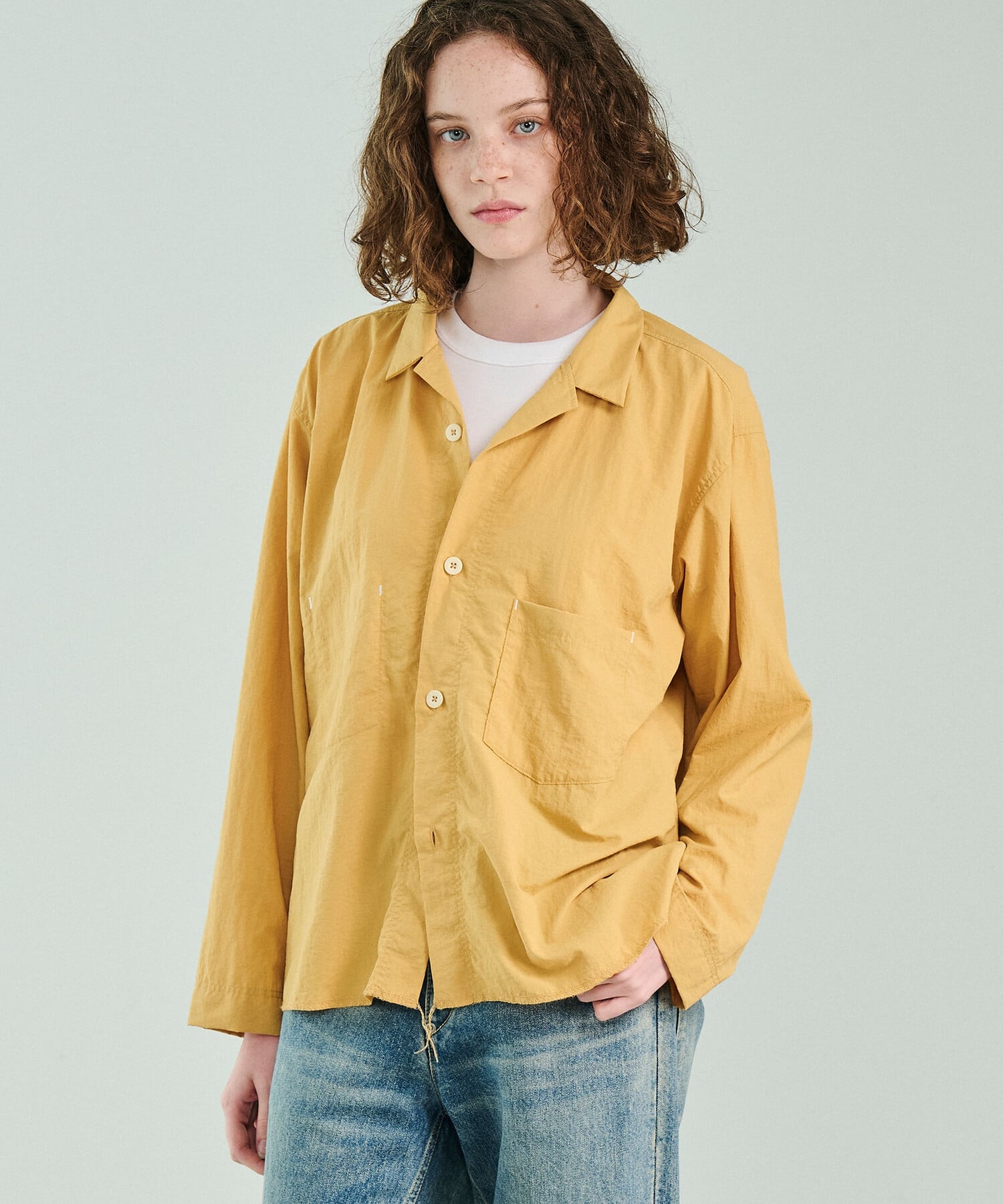 Bshop MORIKAGE SHIRT KYOTO ｜＜別注＞オープンカラーシャツ WOMEN ビショップ トップス シャツ・ブラウス グリーン イエロー ホワイト