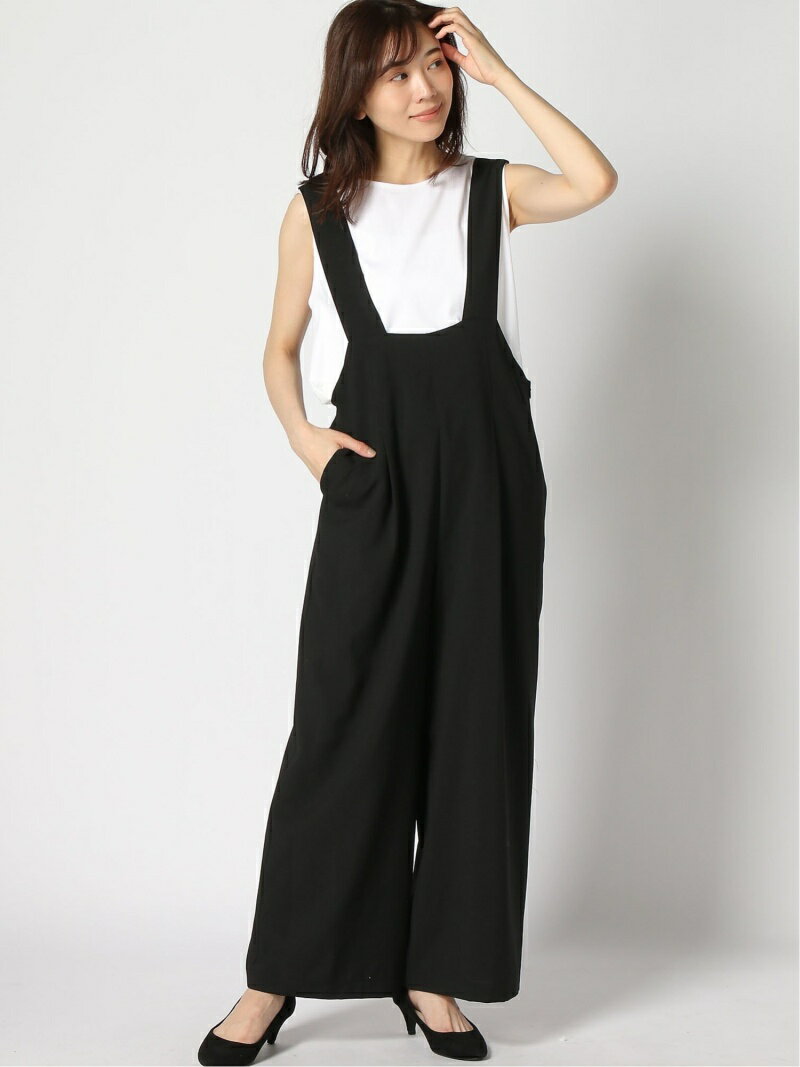 【SALE／50%OFF】Gready Brilliant 2_麻調広幅サスサロペ グレディブリリアン パンツ/ジーンズ サロペット/オールインワン ブラック カーキ【送料無料】のサムネイル