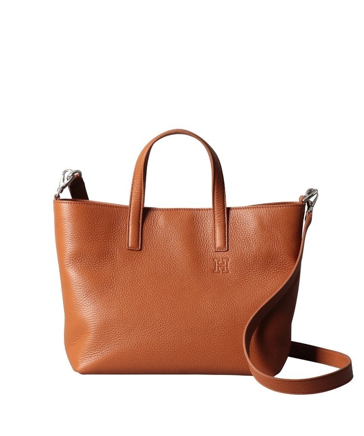 HIROFU レザートートバッグ ブラウン 保存袋付き ヒロフ HIROFU ブラウンレザー トートバッグ ステッチ入り - メルカリ