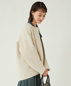 【SALE／40%OFF】UNITED ARROWS green label relaxing HAMILTON ハミルトン リバー ショート コート ユナイテッドアローズ アウトレット ジャケット・アウター その他のジャケット・アウター ホワイト ブルー ネイビー【送料無料】