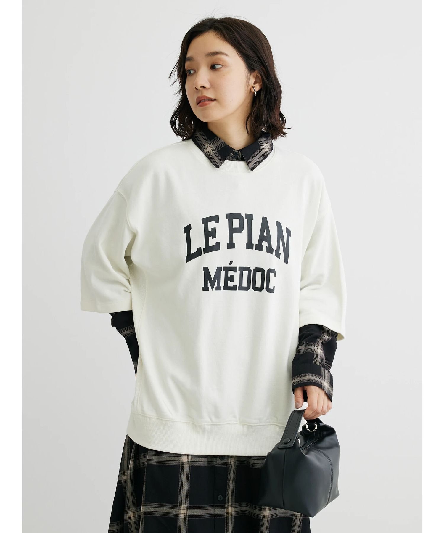 Green Parks ミニ裏毛ロゴトレTee 23AW グリーンパークス トップス カットソー・Tシャツ ホワイト グレー イエロー ブルーのサムネイル