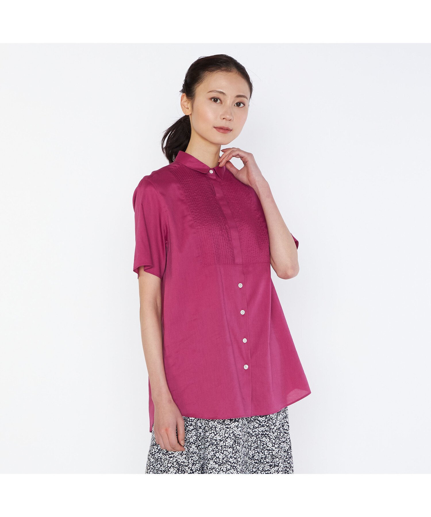 【SALE／51 OFF】KEITH 【Lサイズ】アムンゼンシャツブラウス キース トップス シャツ ブラウス ホワイト ネイビー パープル【送料無料】