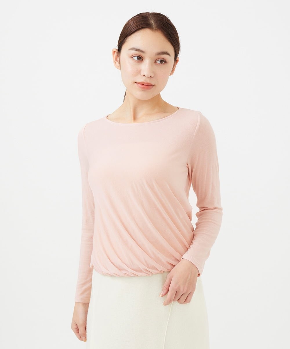 Sybilla 【PURE】テンセルカシミヤドレープヘムカットソー シビラ トップス カットソー・Tシャツ ピンク ネイビー グレー ホワイト