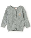 petit main くま刺しゅうカーディガン ナルミヤオンライン マタニティウェア・ベビー用品 ベビートップス グレー ホワイト