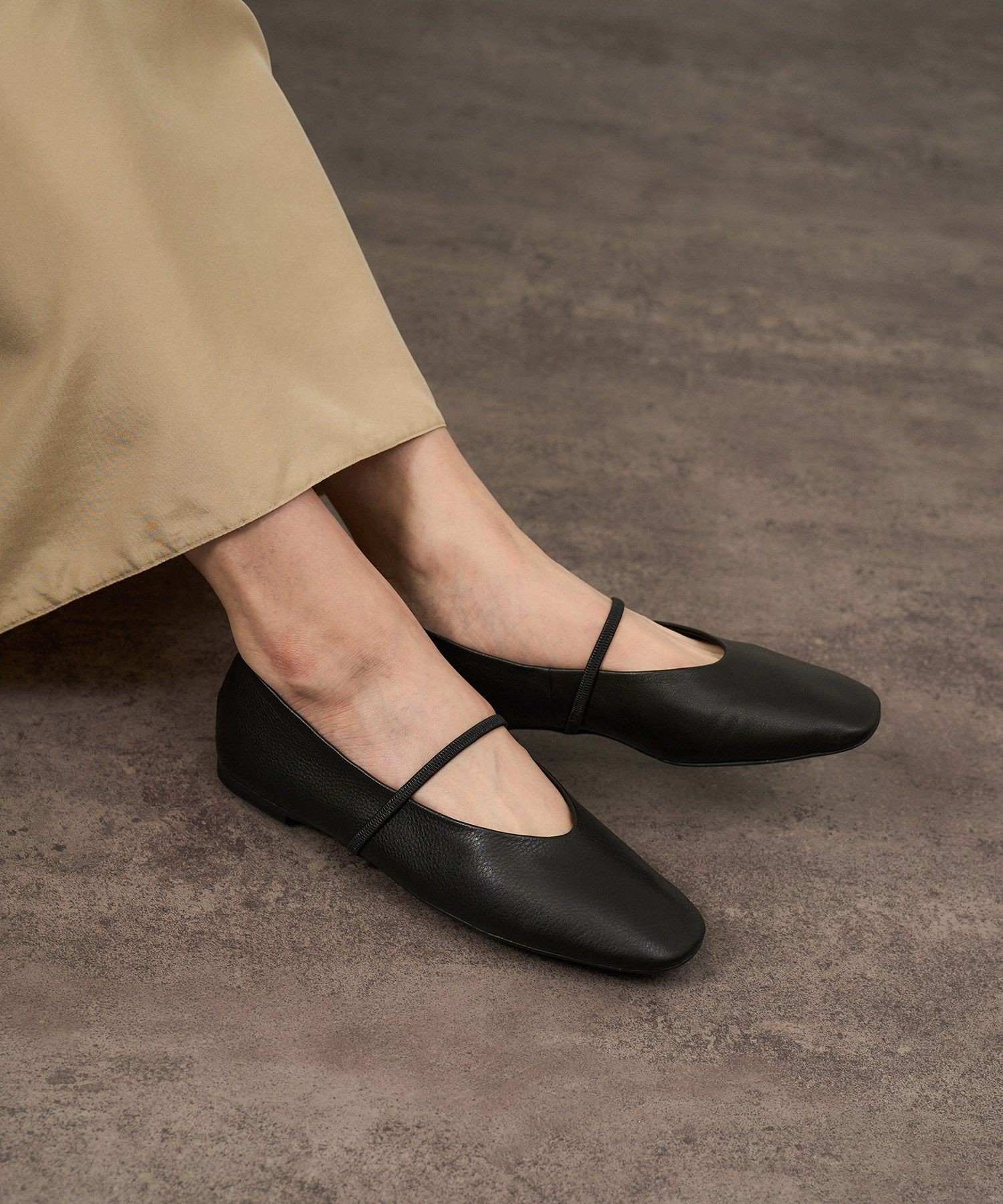 SALON adam et rope' リアルレザーメリージェーン サロン アダム エ ロペ シューズ・靴 パンプス ブラック【送料無料】