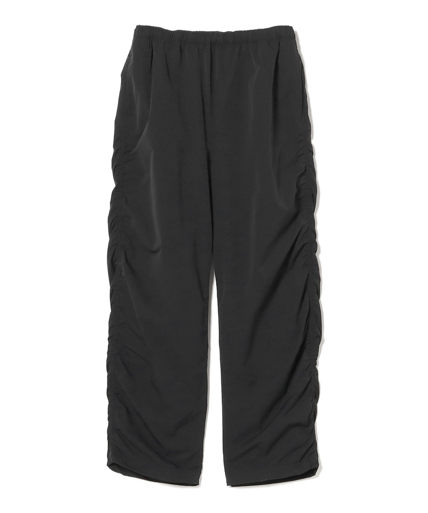 【SALE／50%OFF】BEAMS ワイドストレートフィット パッカリング イージーパンツ ビームス メン パンツ その他のパンツ グレー ブラック【送料無料】