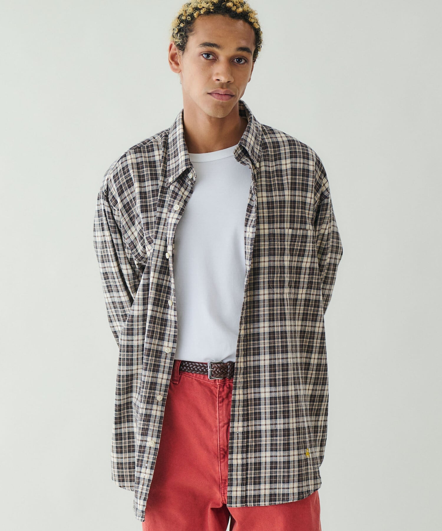 【SALE／30%OFF】Bshop Brooks Brothers ｜＜別注＞コットンフランネル ポロカラーボタンダウンシャツ BEIGE MEN ビショップ トップス シャツ・ブラウス ベージュ【送料無料】