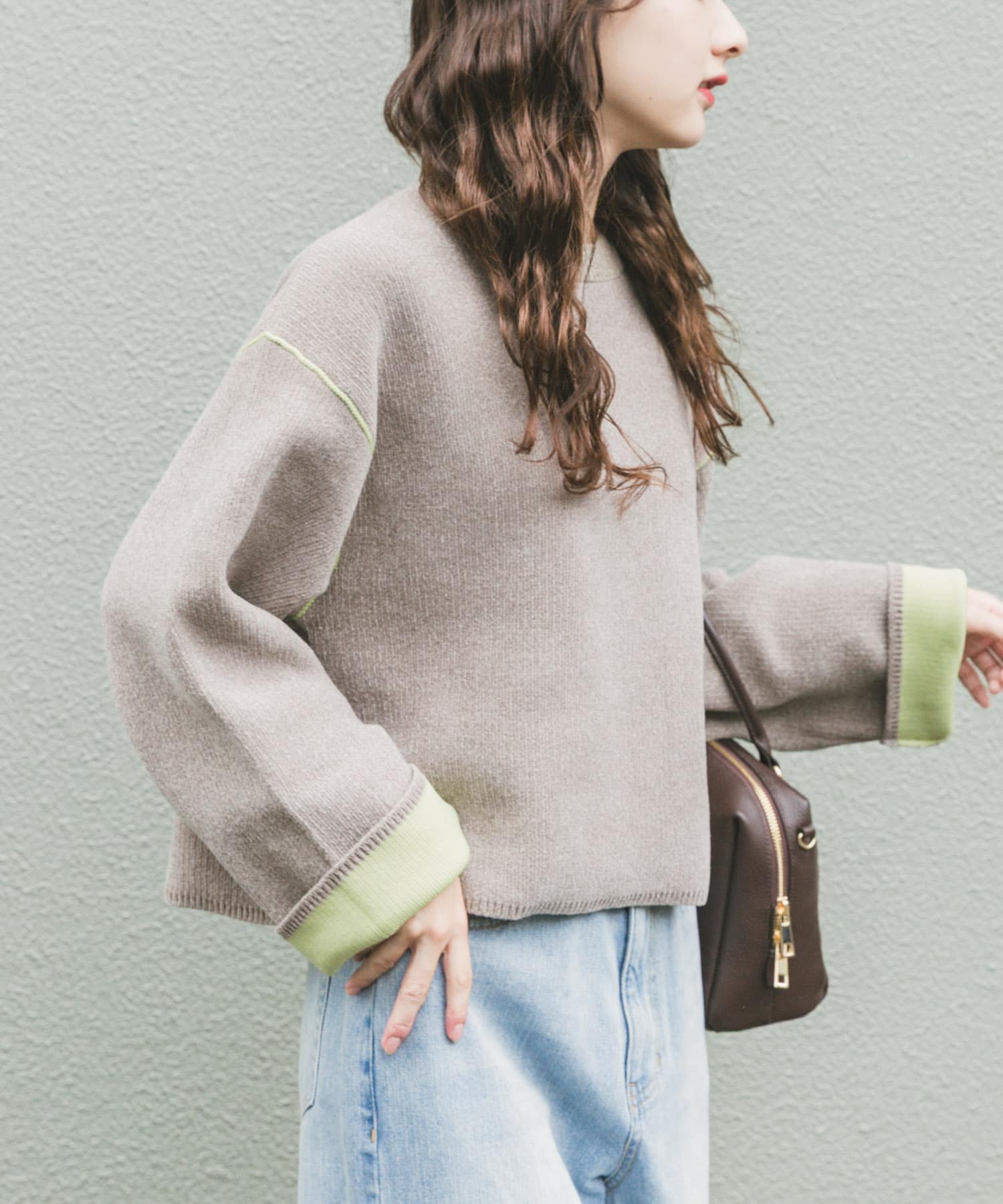 URBAN RESEARCH ITEMS 『洗濯可』ダブルフェイスモールニット アーバンリサーチアイテムズ トップス ニット ネイビー【送料無料】