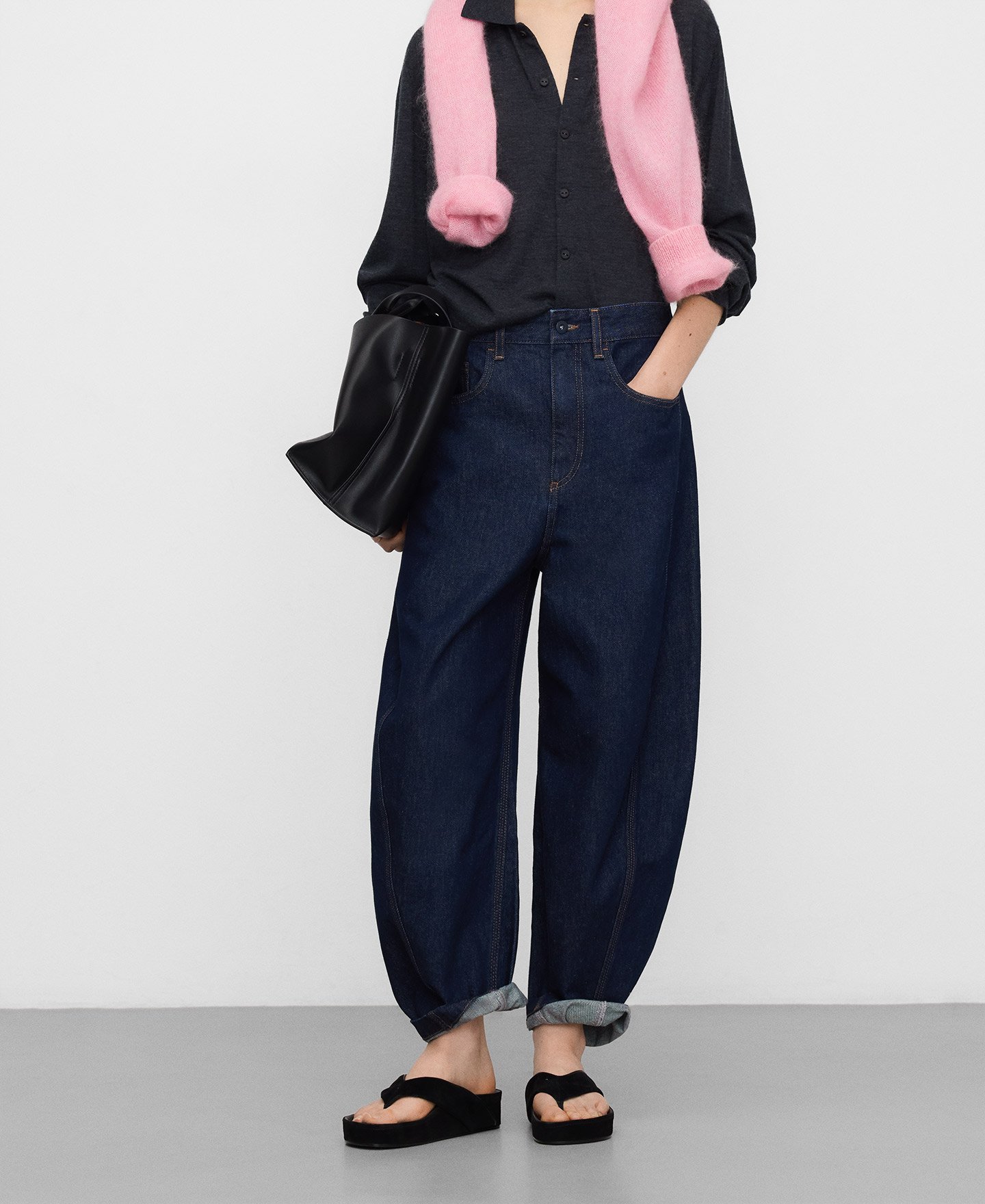 ADOLFO DOMINGUEZ 立体シルエット バレルフィットデニムパンツレディース アドルフォドミンゲス パンツ ジーンズ・デニムパンツ