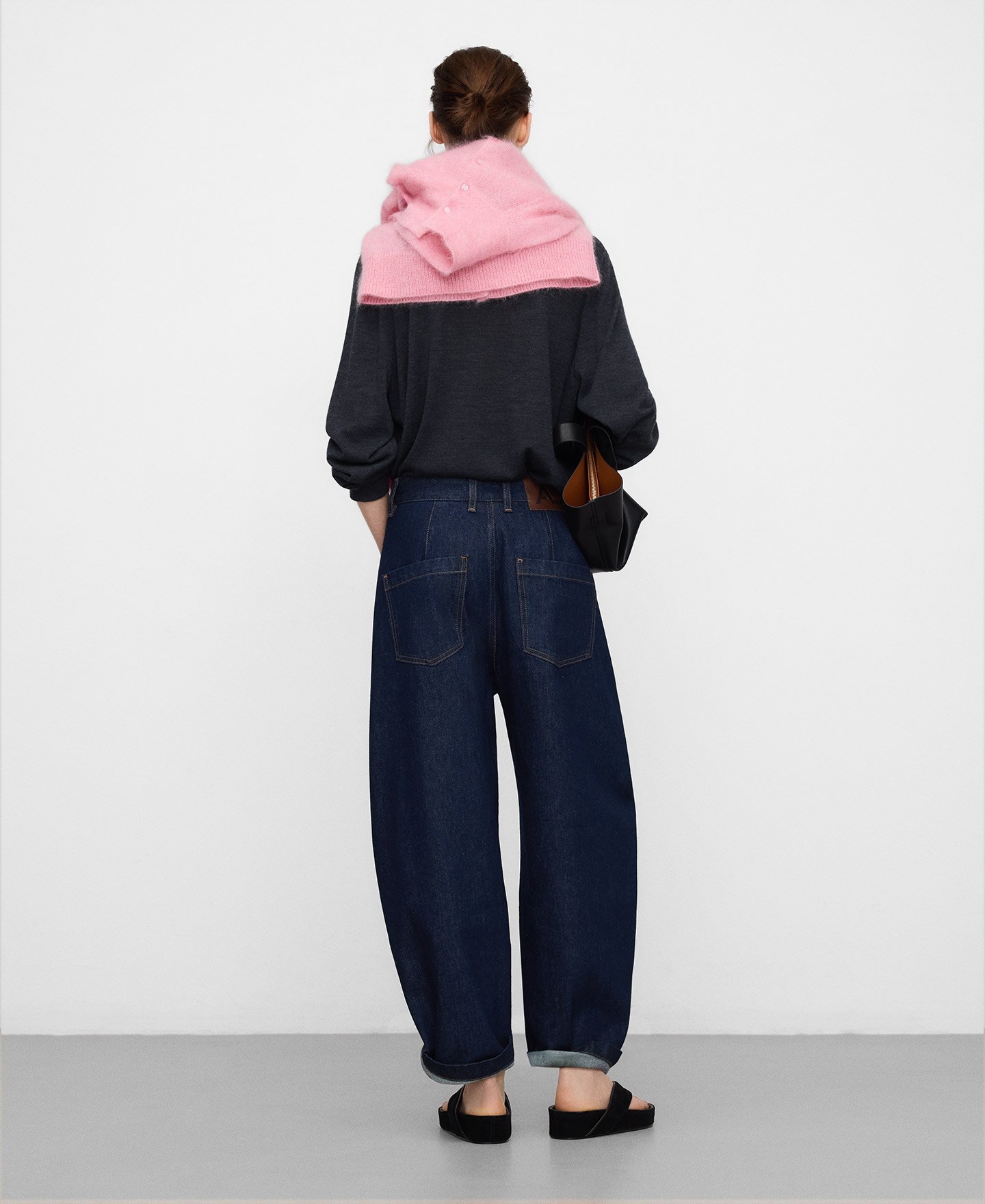 ADOLFO DOMINGUEZ 立体シルエット バレルフィットデニムパンツレディース【26SS】 アドルフォドミンゲス パンツ ジーンズ・デニムパンツ