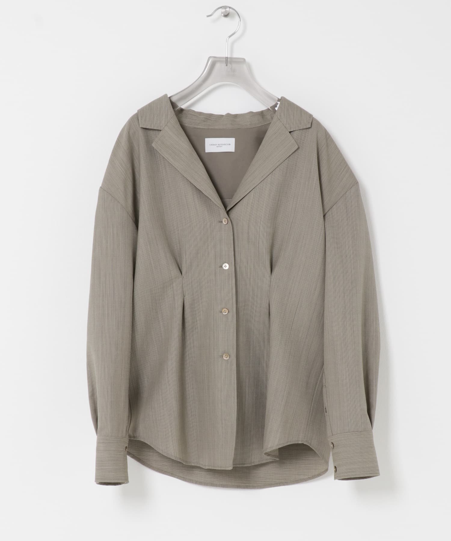 URBAN RESEARCH new basic TILORED SLEEVE SHIRTS アーバンリサーチ トップス シャツ・ブラウス ベージュ【送料無料】