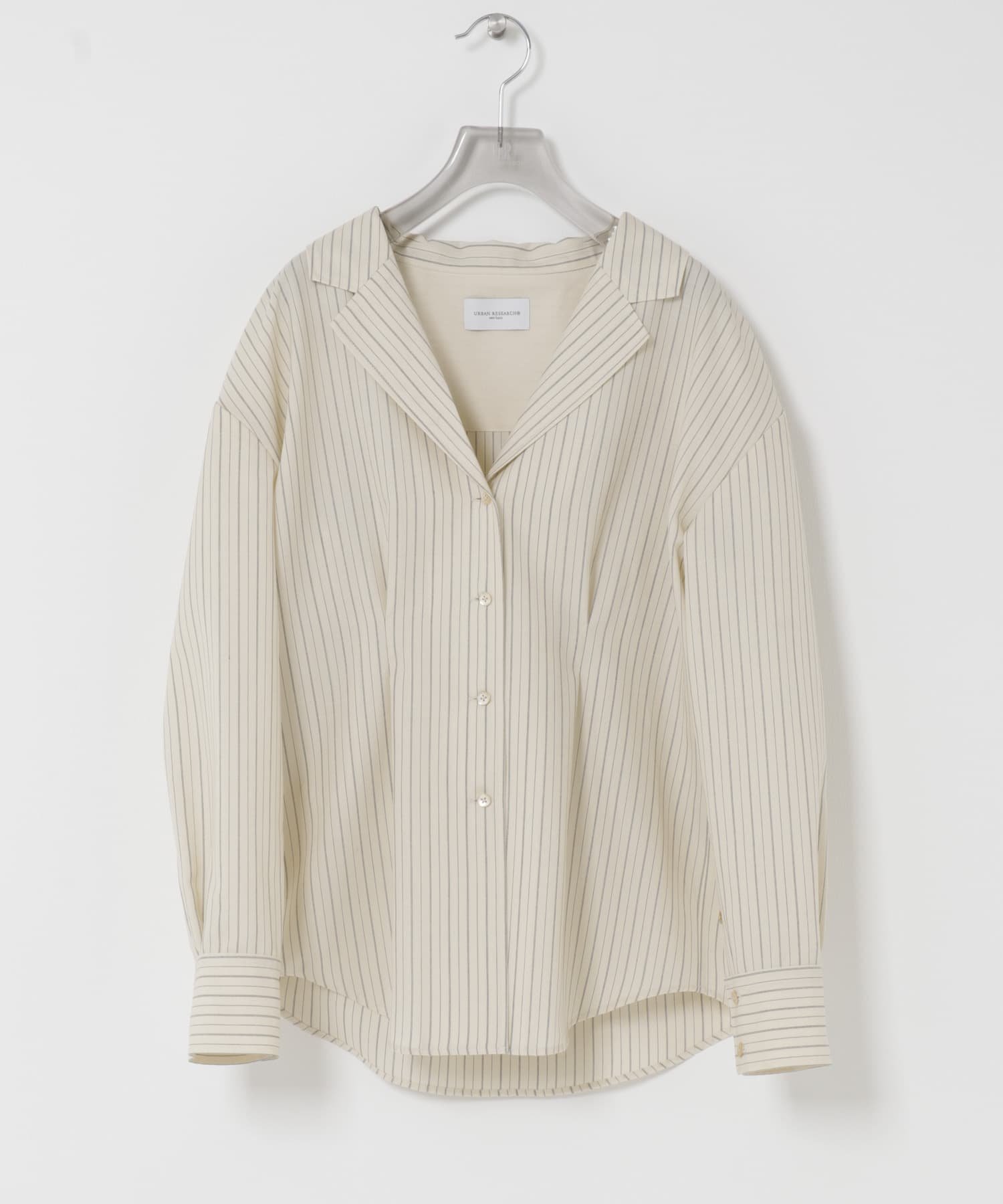 URBAN RESEARCH new basic TILORED SLEEVE SHIRTS アーバンリサーチ トップス シャツ・ブラウス ベージュ【送料無料】