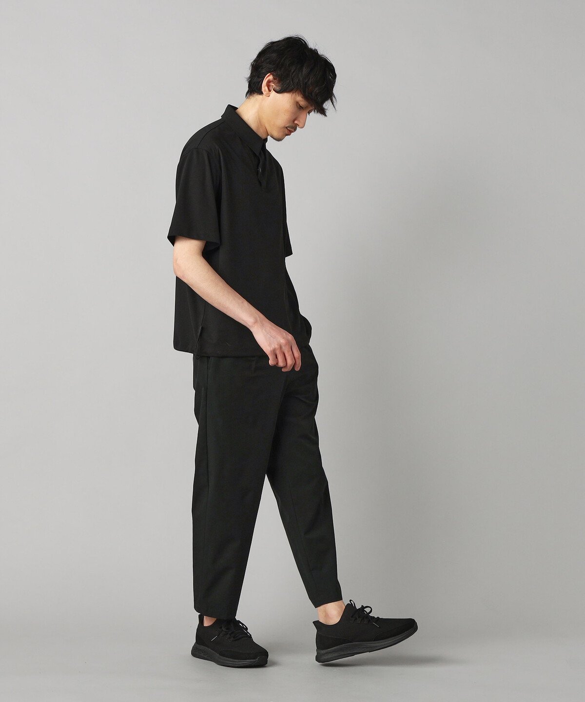 COMME CA MEN 【COMME CA MEN BLACK】ドライテック 半袖ポロシャツ コムサメン トップス ポロシャツ ブラック【送料無料】