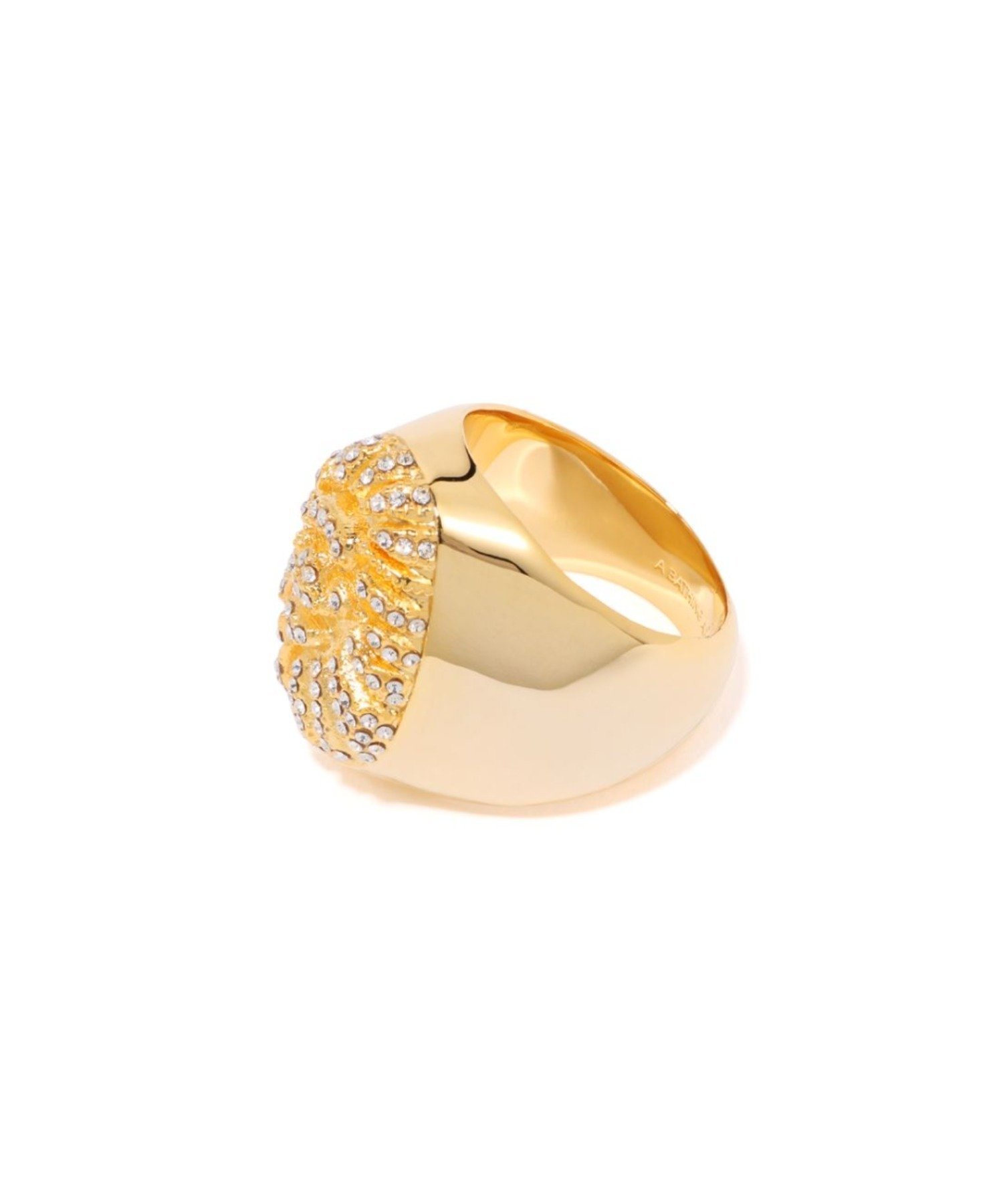 A BATHING APE PIRATE STORE APE HEAD CRYSTAL STONE RING ア ベイシング エイプ パイレーツストア アクセサリー・腕時計 リング・指輪 シルバー ゴールド