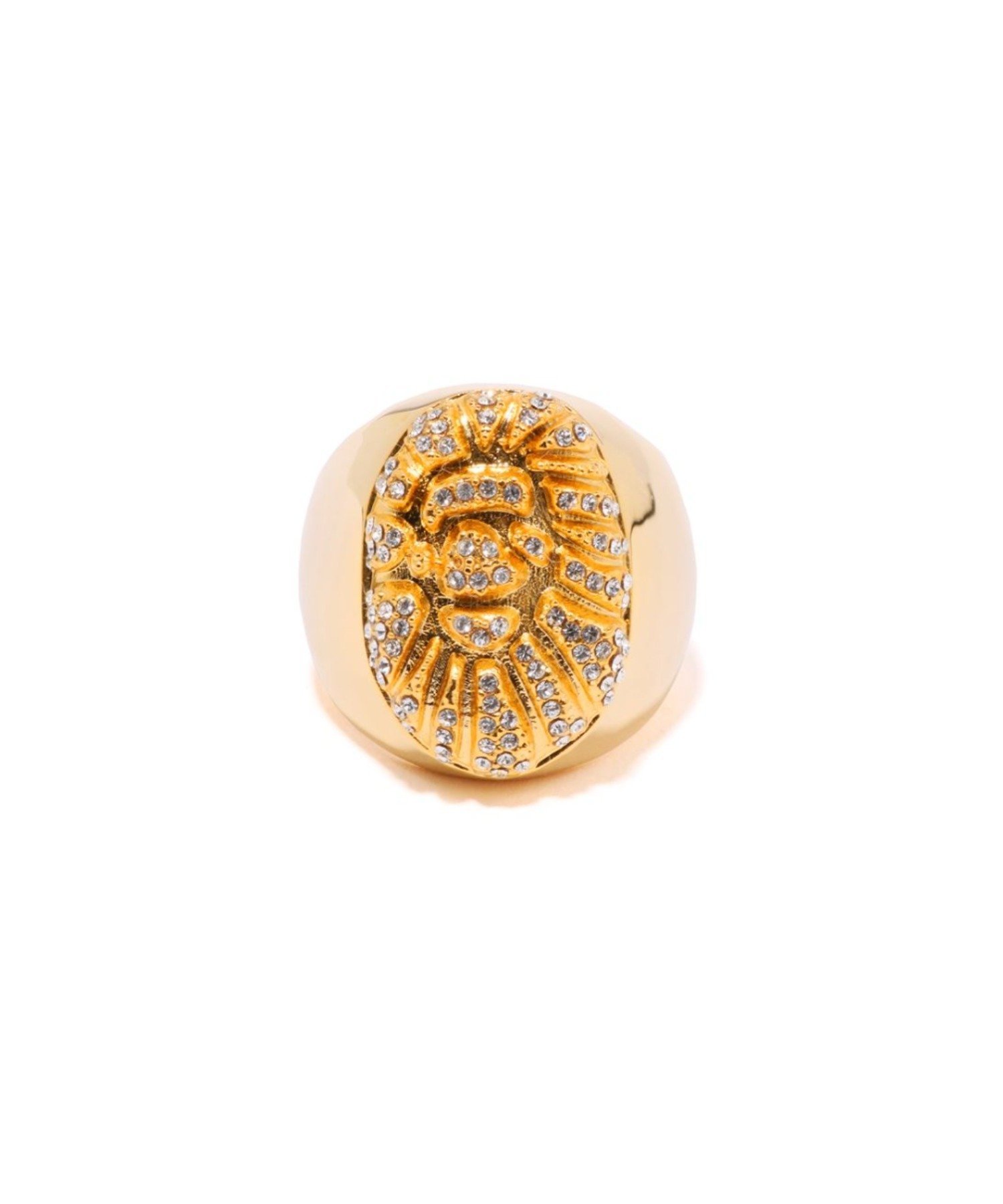 PIRATE STORE APE HEAD CRYSTAL STONE RING ア ベイシング エイプ パイレーツストア アクセサリー・腕時計 リング・指輪 シルバー ゴールド