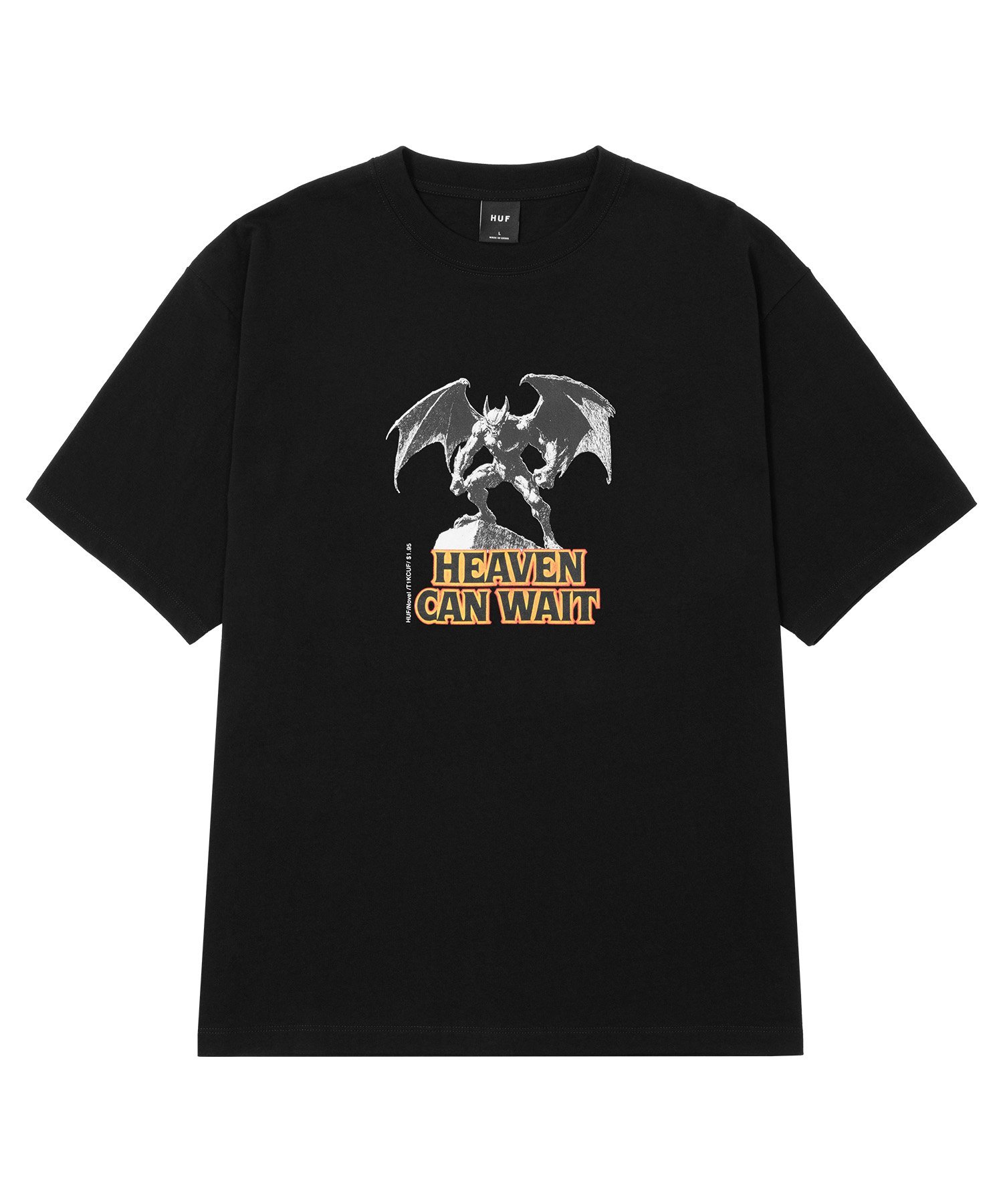 HUF HEAVEN CAN WAIT TEE / HUF ハフ Tシャツ ハフ トップス カットソー・Tシャツ ブラック ホワイト【送料無料】