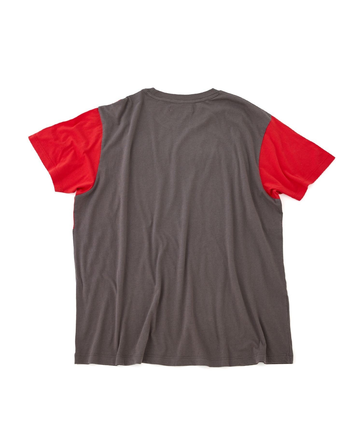 【GIMAGUAS】STEEVE TEE COMBI UNISEX アダムエロペ トップス カットソー・Tシャツ グレー ベージュ