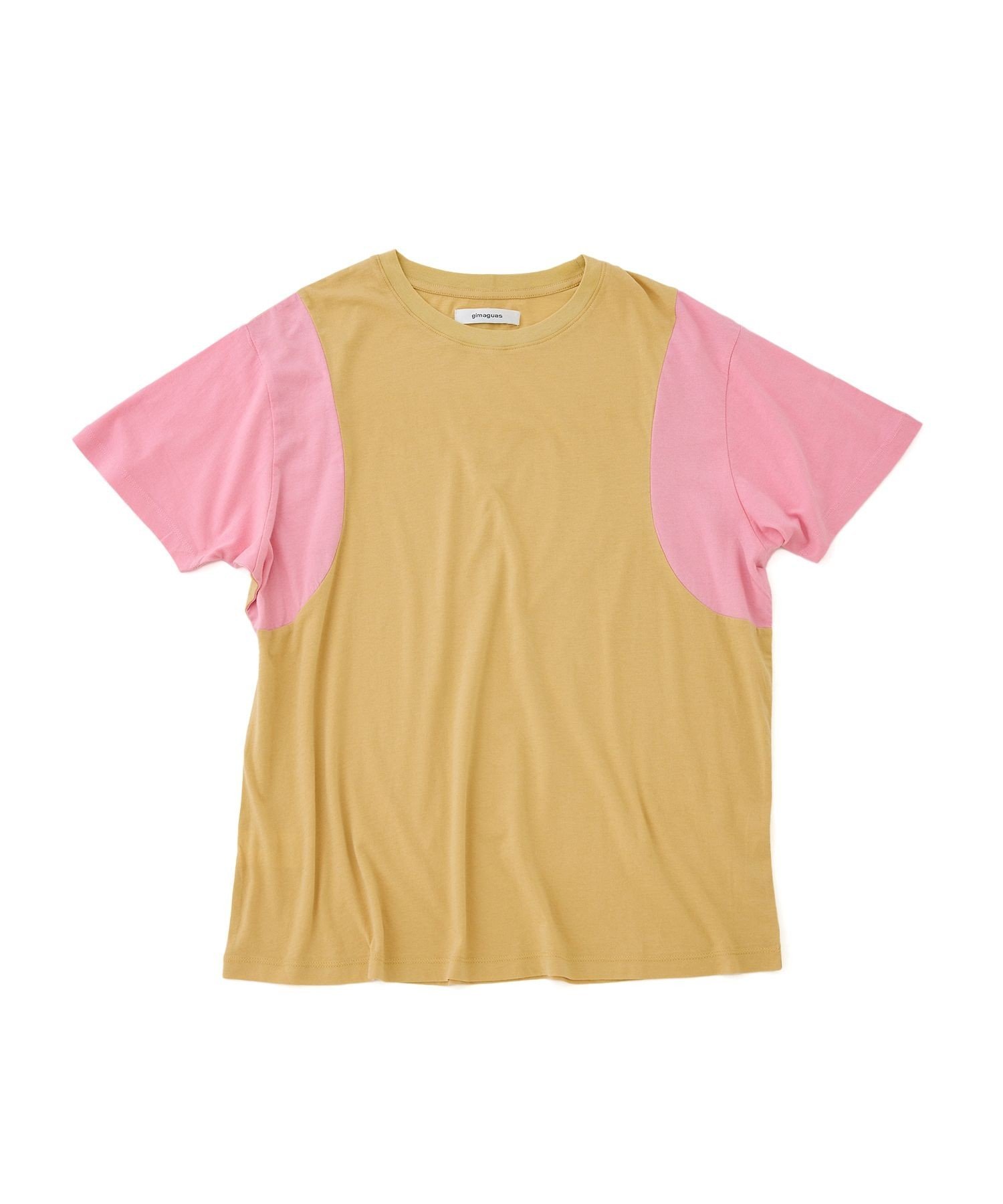 【GIMAGUAS】STEEVE TEE COMBI UNISEX アダムエロペ トップス カットソー・Tシャツ グレー ベージュ
