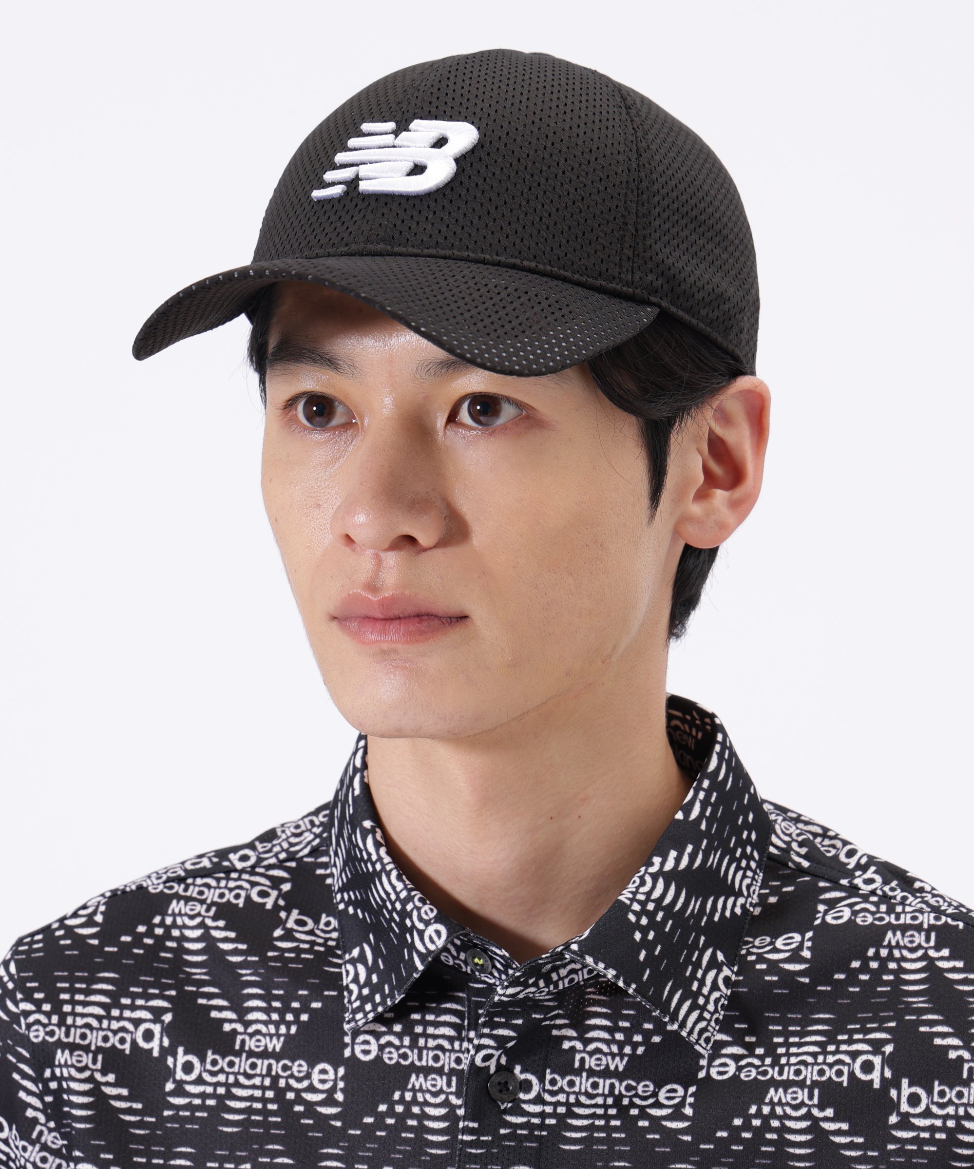 Cap - New Balance Golf 軽量 メッシュ 6パネルキャップ (MENS) ニューバランスゴルフ 帽子 その他の帽子 ネイビー ブラック ホワイト【送料無料】