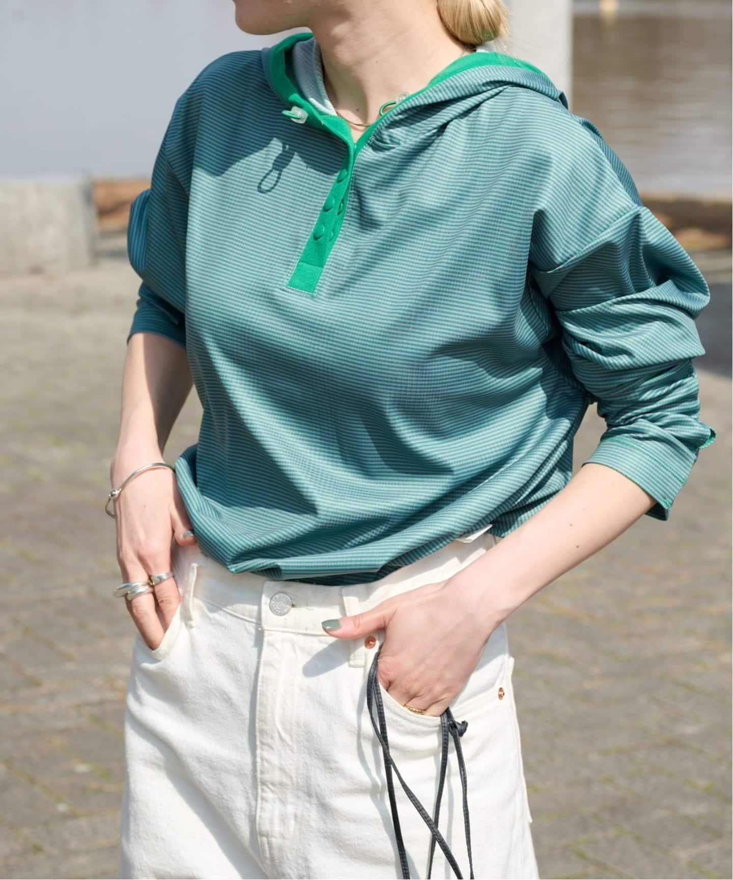 OUTDOOR PRODUCTS Usual Things miller ex Swim Rash gard hoody アウトドアプロダクツユージュアルシングス トップス カットソー・Tシャツ ブルー ベージュ ブラック グリーン