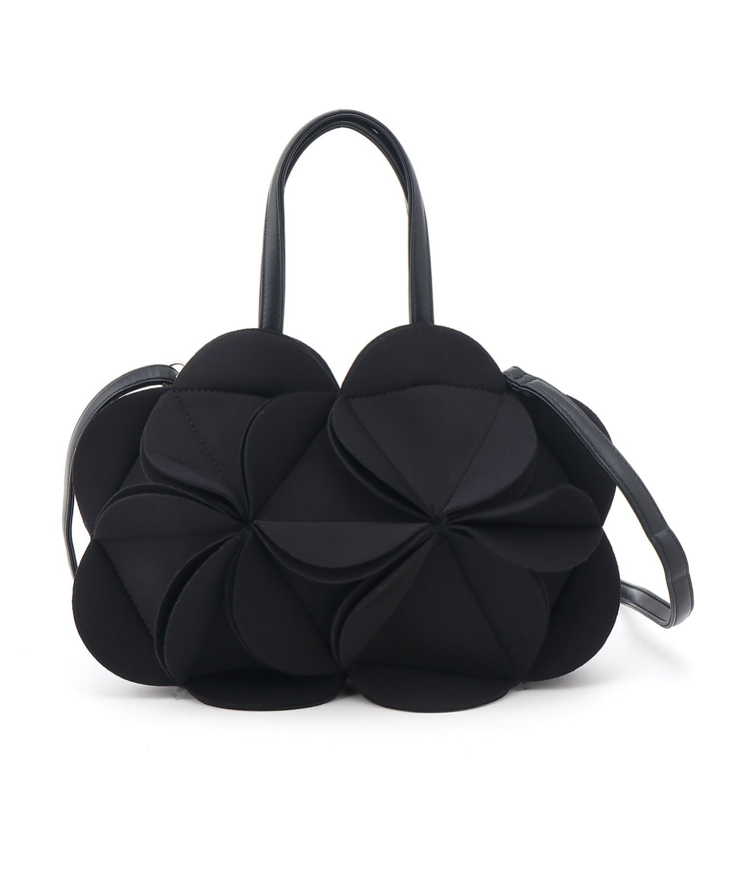 fiore fiore/(W)ネオプレーン両面花びら2Wayハンド ファッションバッグプラザ　ラミー バッグ ハンドバッグ ブルー ブラック【送料無料】