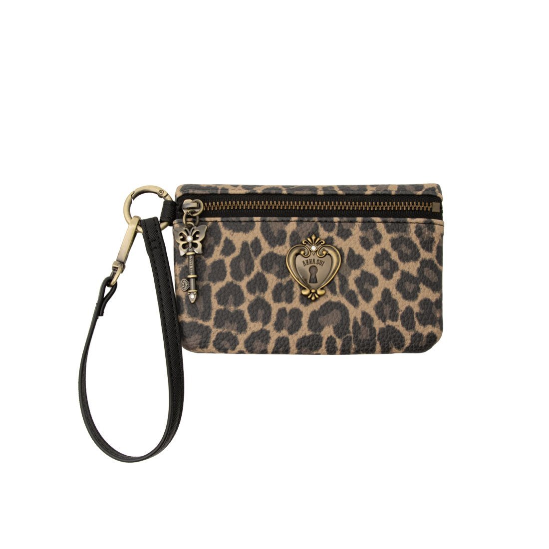 アナスイ ANNA SUI ハートロック マルチケース クイーポ 財布・ポーチ・ケース ポーチ ブラウン ブラック