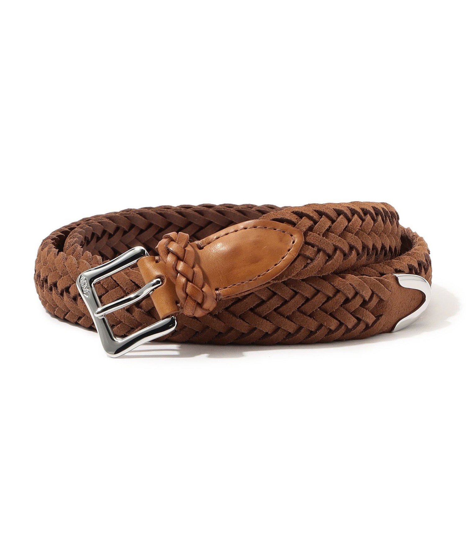 TOMORROWLAND GOODS J&M DAVIDSON ENVELOPE BUCKLE TIP END 25MM LEATHER レザーメッシュベルト トゥモローランド ファッション雑貨 ベルト ブラウン【送料無料】