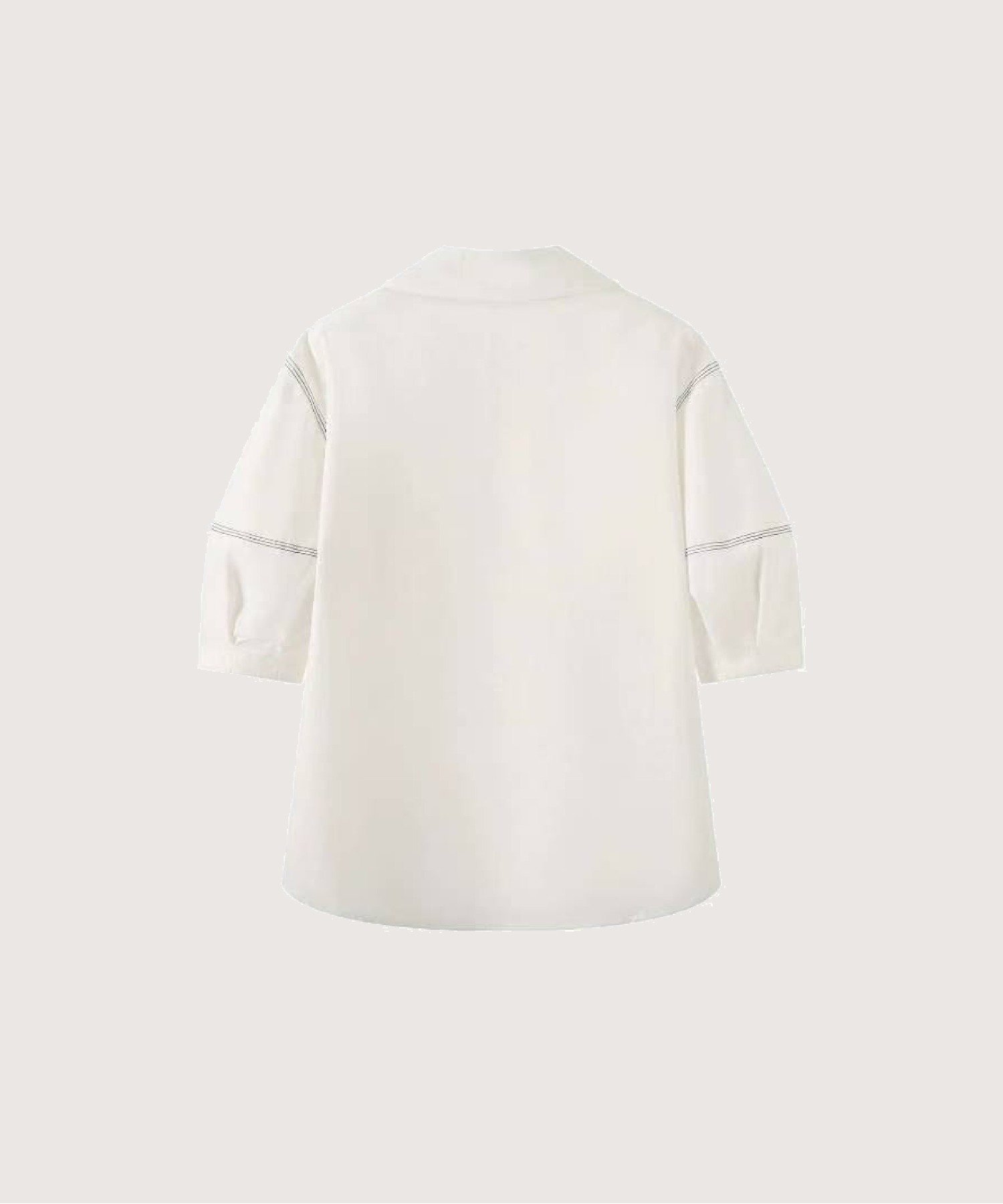 les fees love filles Relaxed Stitching Design Shirt ラポミ・プチ トップス シャツ・ブラウス ホワイト