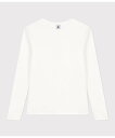 PETIT BATEAU クルーネック長袖Tシャツ プチバトー トップス カットソー Tシャツ ホワイト ブラック ネイビー【送料無料】