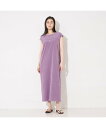 collex ミニパイルロングワンピース コレックス ワンピース・ドレス シャツワンピース ブルー グレー パープル【送料無料】
