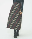 【SALE/50%OFF】MILKFED. PLAID LONG SKIRT MILKFED. ミルクフェド スカート ロング・マキシスカート グレー カーキグリーン【送料無料】(4)