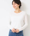 【SALE/55%OFF】Dessin 【洗える】チュール重ねロングスリーブTシャツ デッサン トップス カットソー・Tシャツ ブラック ホワイト