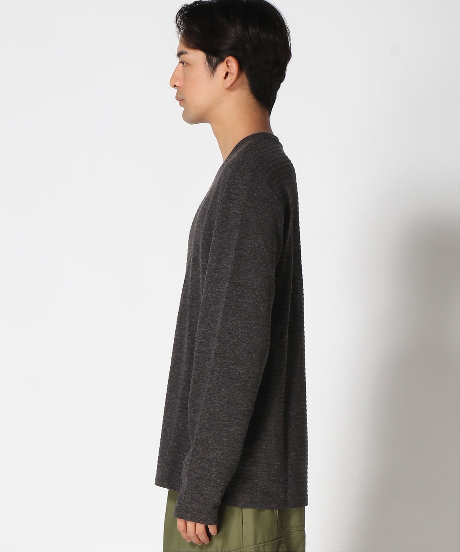 GUESS ニット (M)LS Eco Arthur Knit Crew ゲス トップス カットソー・Tシャツ ベージュ ブラック