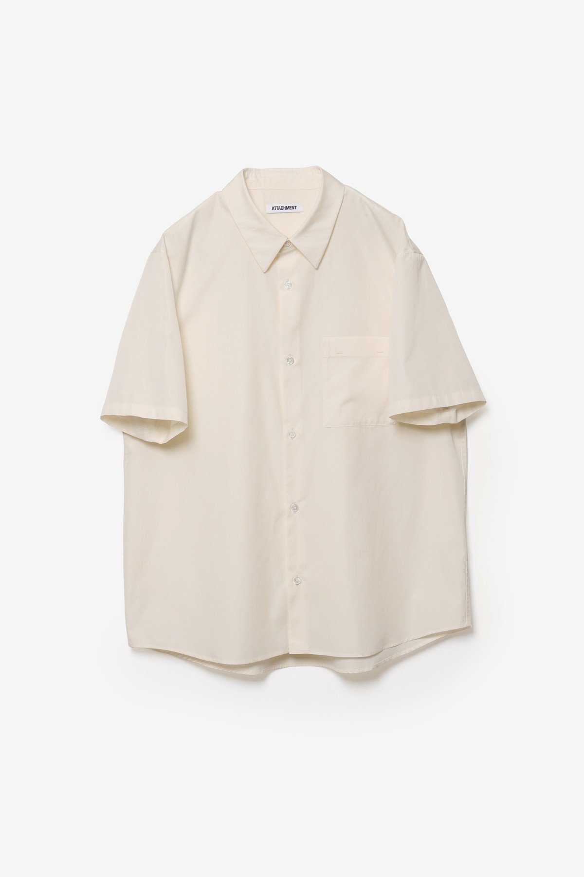 ATTACHMENT ギザブロード S/S シャツ アタッチメント トップス シャツ・ブラウス ホワイト オレンジ ブラック【送料無料】