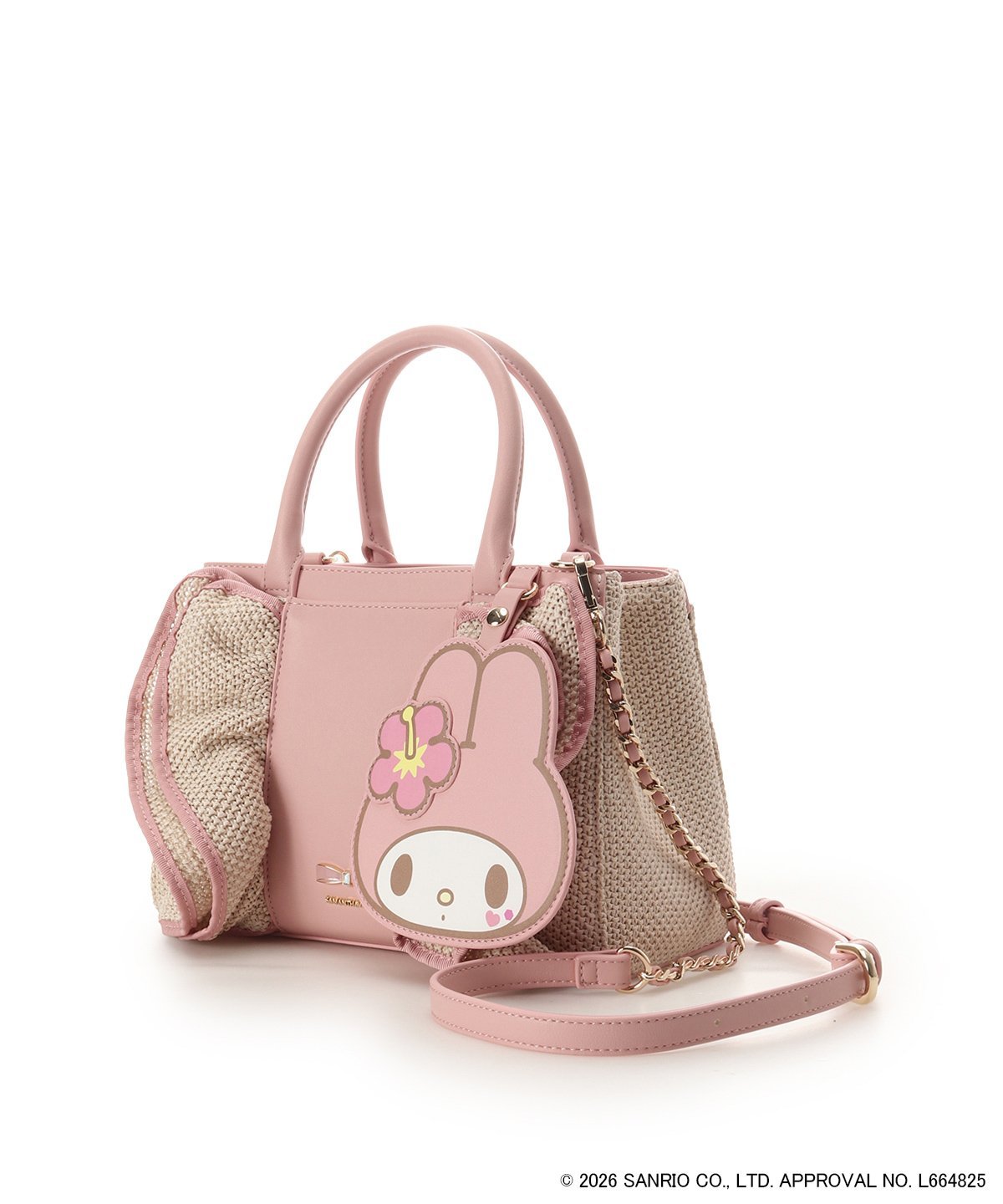 SAMANTHAVEGA サンリオキャラクターズコレクション「マイメロディ」 フリルかごバッグ サマンサ ベガ バッグ ハンドバッグ ピンク