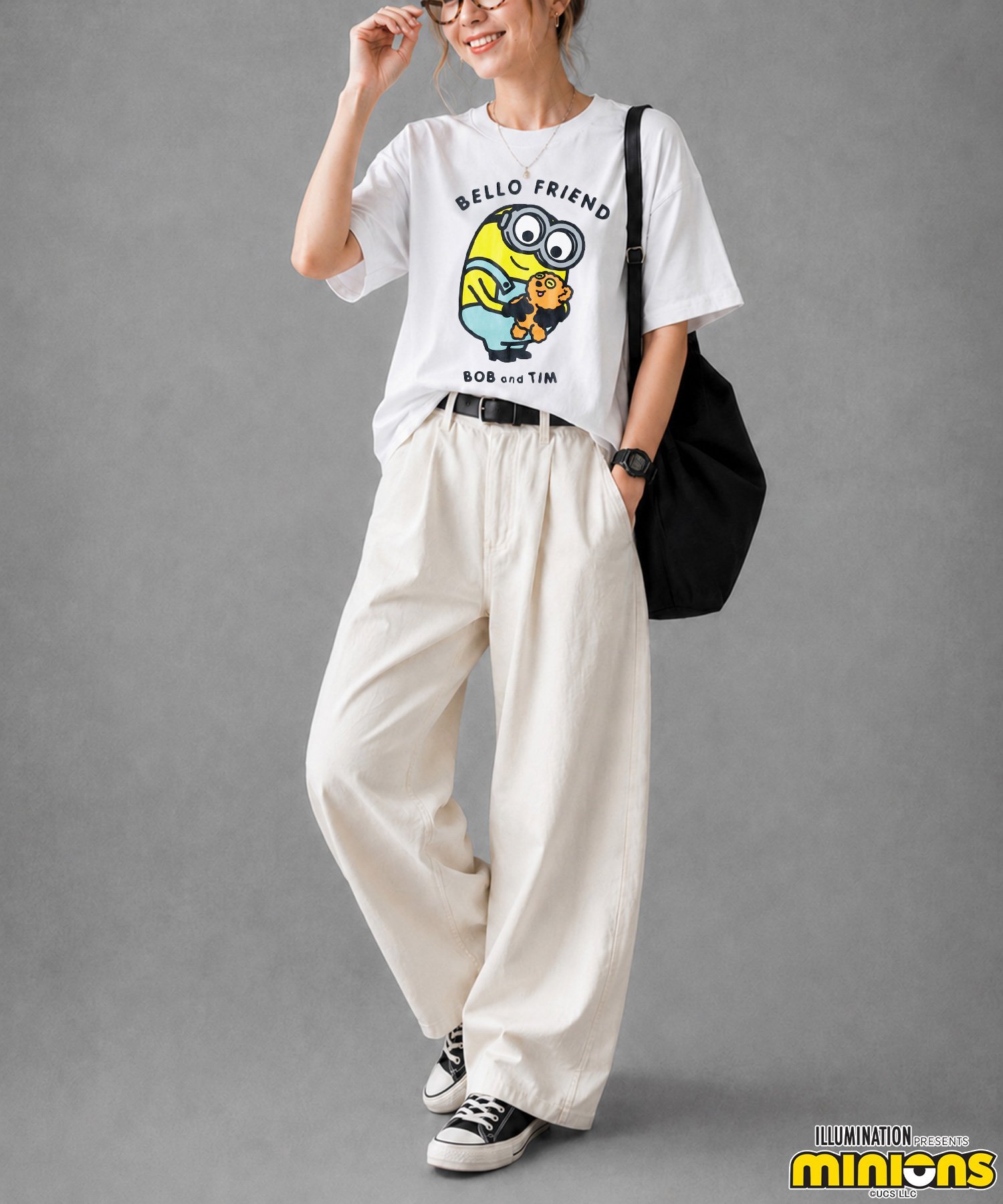 MARUKAWA MINIONS ミニオンズ Tシャツ メンズ 半袖 オーバーサイズ レディース ユニセックス ティーシャツ マルカワ トップス カットソー・Tシャツ ブラック パープル ホワイト