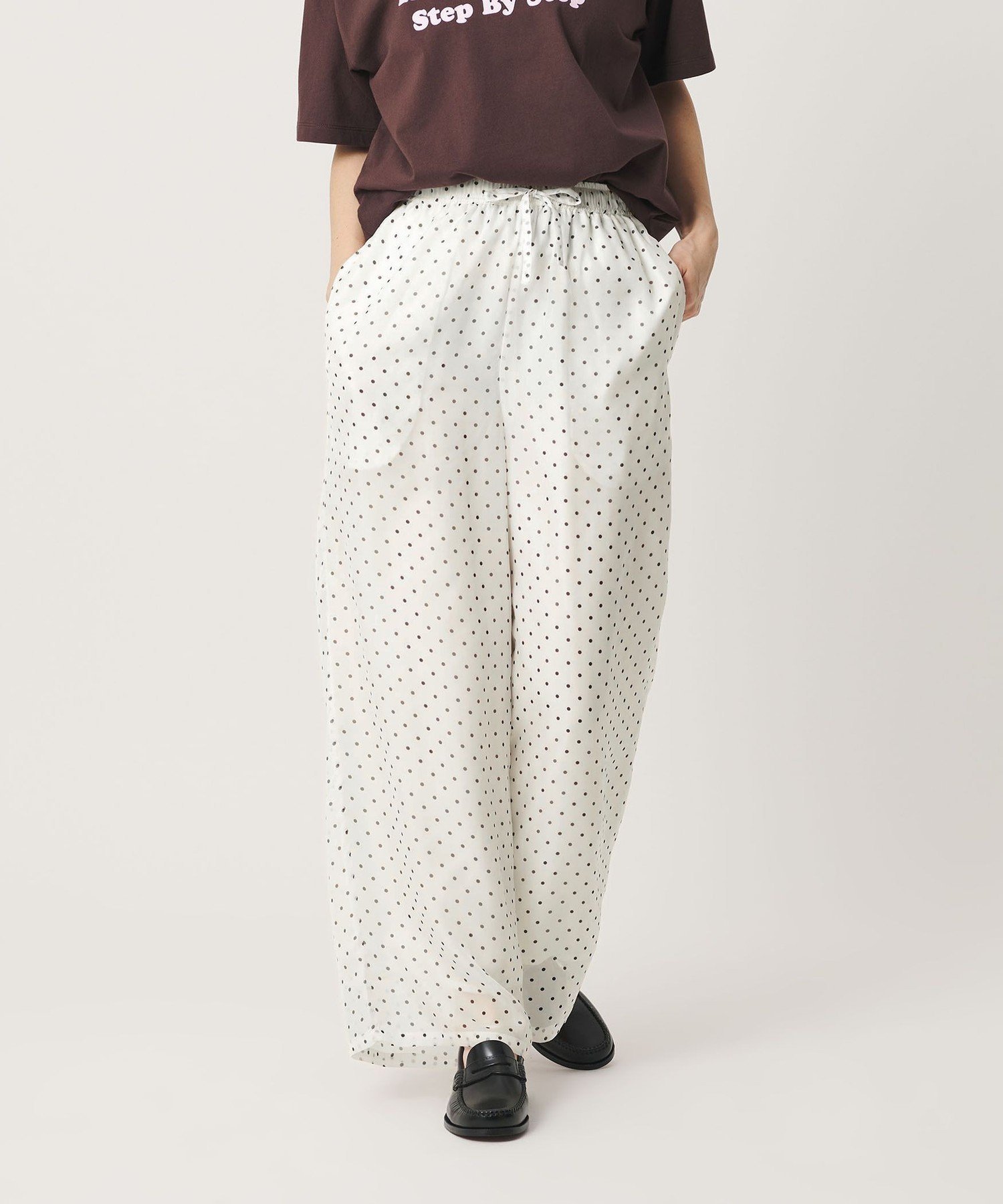 【別注】＜She is-.＞ドット シアー ワイドパンツ ビューティー＆ユース ユナイテッドアローズ パンツ その他のパンツ ホワイト ブラック