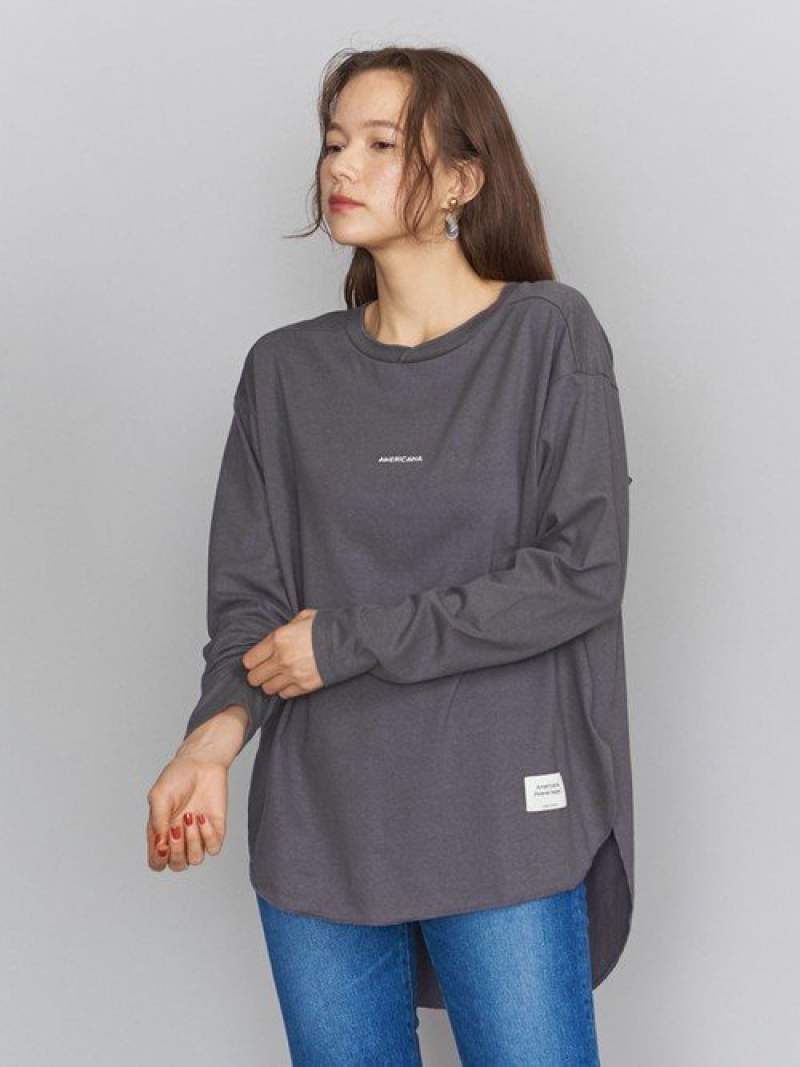 【SALE／40%OFF】BEAUTY&YOUTH UNITED ARROWS 【別注】＜Americana(アメリカーナ)＞バックロングカットソーо ビューティー＆ユース　ユナイテッドアローズ トップス カットソー・Tシャツ ホワイト ブラック レッド【送料無料】