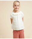 【SALE/30%OFF】PETIT BATEAU チュビック半袖ブラウス プチバトー トップス シャツ・ブラウス ピンク ホワイト【送料無料】