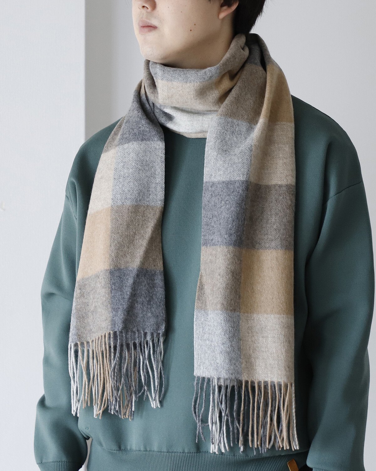 【SALE／40%OFF】BEAMS LIGHTS BEAMS LIGHTS / ベージュ チェック マフラー ビームス アウトレット ファッション雑貨 マフラー・ストール・ネックウォーマー ベージュ【送料無料】