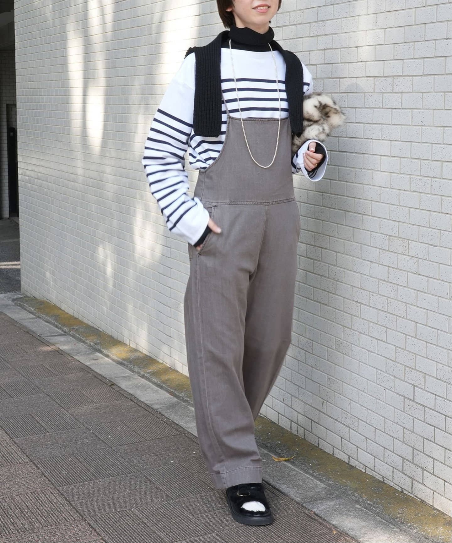 【SALE／30%OFF】SLOBE IENA 【LEE /リー】 RELAX サロペット スローブ イエナ オールインワン・オーバーオール オーバーオール・サロペット グレー【送料無料】のサムネイル