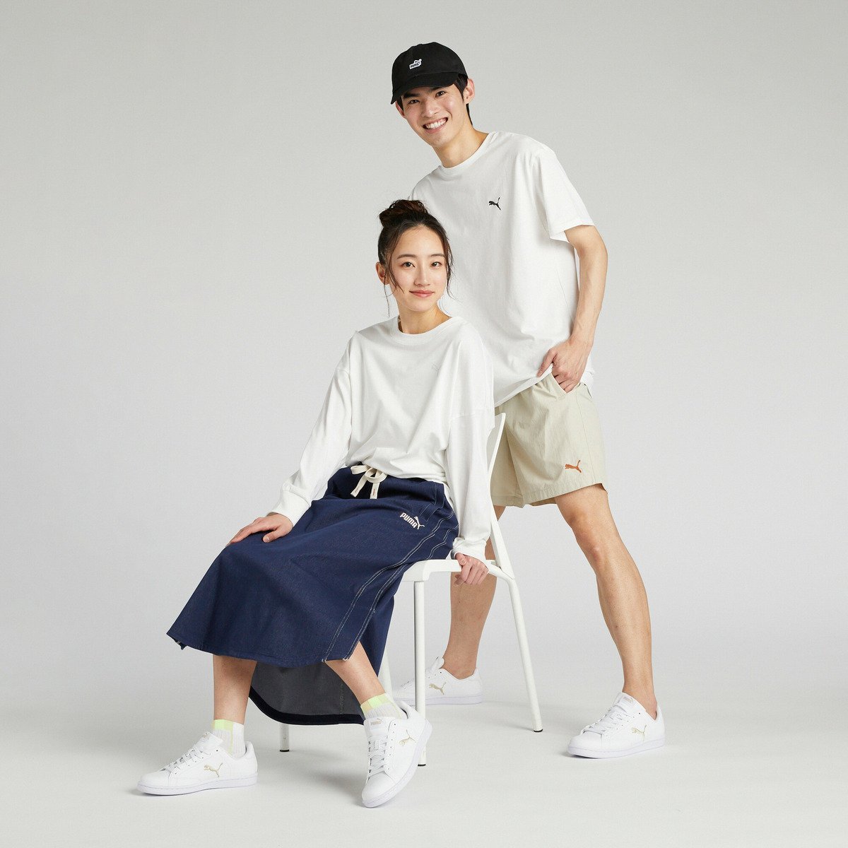 【SALE／3%OFF】PUMA ユニセックス プーマ スマッシュ キャット L スニーカー プーマ シューズ・靴 スニーカー ホワイト【送料無料】