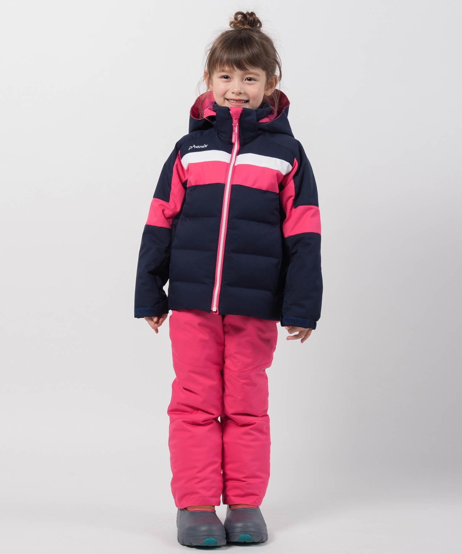 楽天Rakuten Fashion【SALE／55％OFF】phenix （K）phenix/ESBH22P77 Pisces Kid's Two-Piece シフォン ジャケット・アウター ダウンジャケット・ダウンベスト ネイビー ピンク【送料無料】