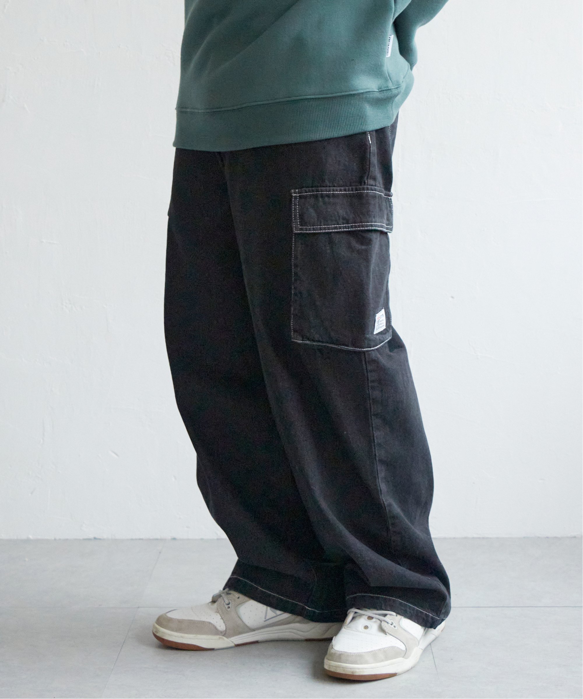 VENCE share style MENs VISION STREET WEAR ビジョンストリートウェア ロゴデニムカーゴパンツ ヴァンス エクスチェンジ パンツ その他のパンツ ブルー レッド パープル ブラウン グリーン グレー ブラック ネイビー